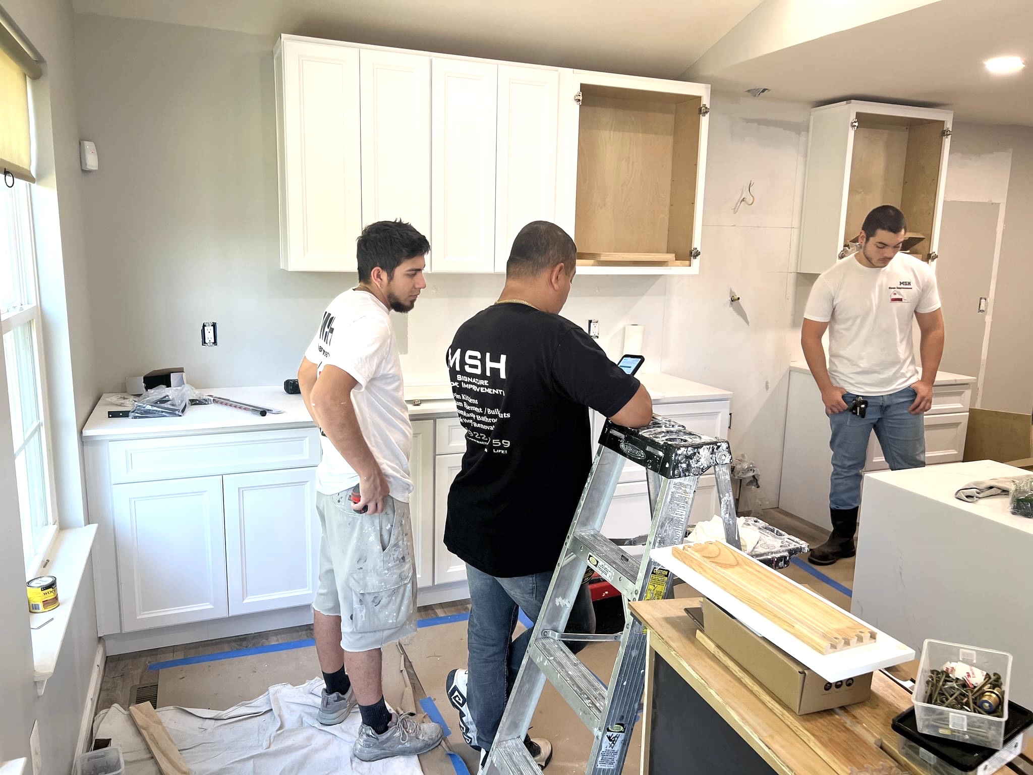MSH Signature Home Improvements team working on a remodel in Accokeek Maryland.